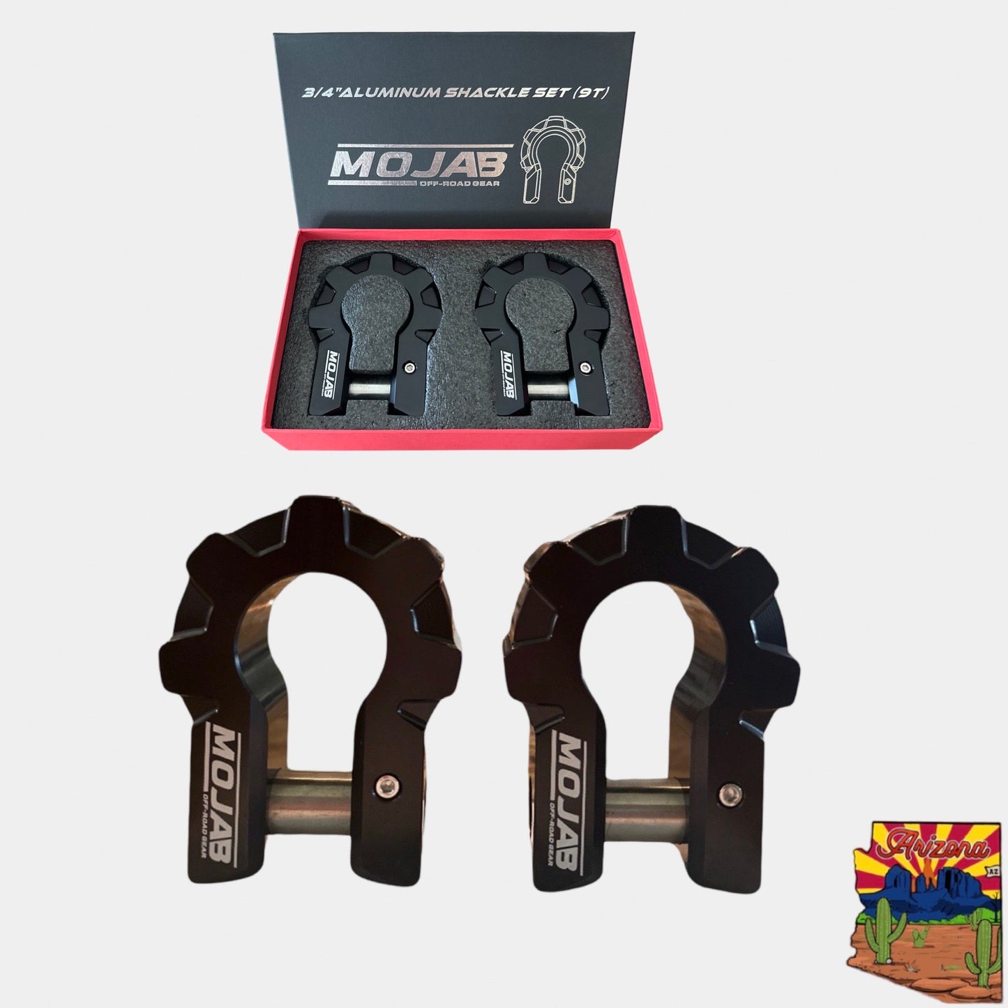 3/4'' Extreme duty Aluminum D-Shackle set (9T) (LIFETIME WARRANTY*)