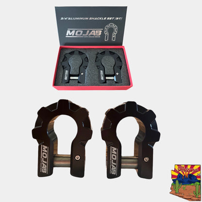 3/4'' Extreme duty Aluminum D-Shackle set (9T) (LIFETIME WARRANTY*)
