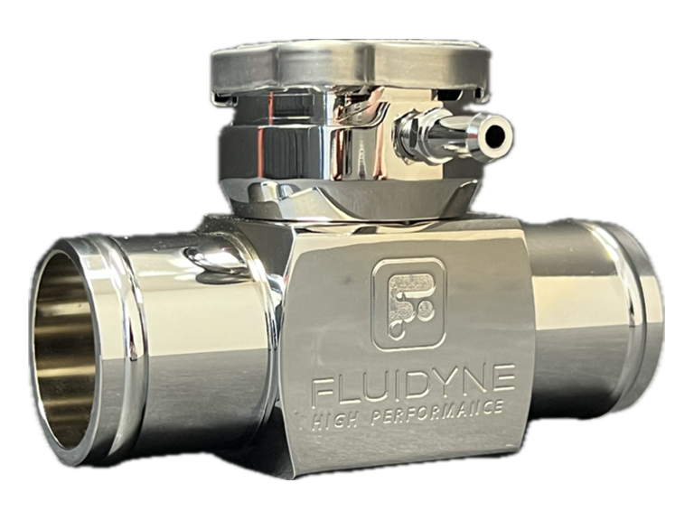 Fluidyne Billet Chrome Plated Remote Radiator Filler Neck - 1..25” Billet Chrome Remote Filler Neck