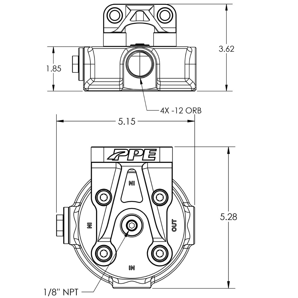 Oil Filter Mount Aluminum Billet