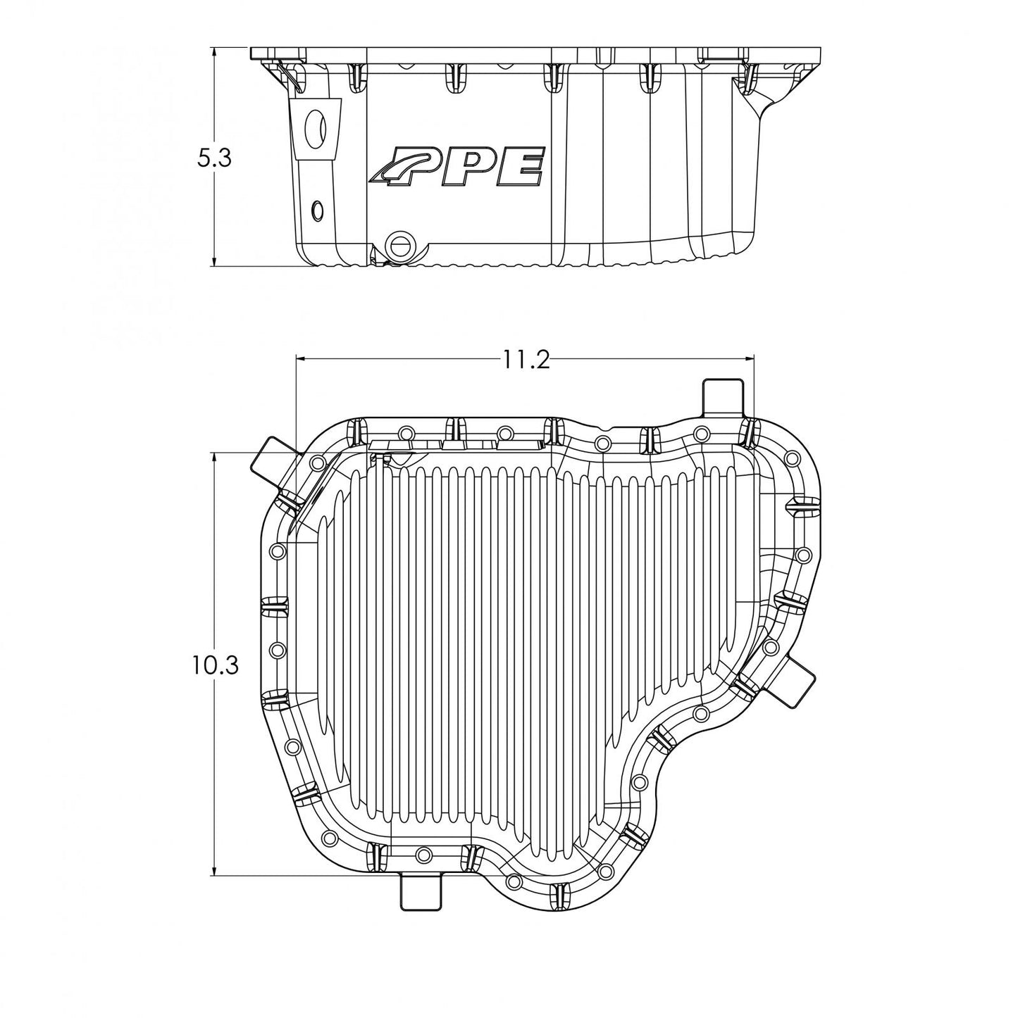 Deep Engine Oil Pan Raw 11-16 18 Hole