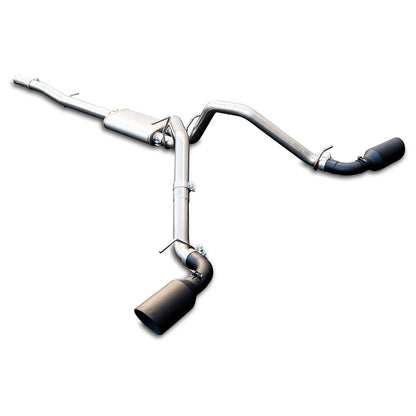 Exhaust Cat Back 2.5 Inch w/Dual Tips Raw/Pol GM 4.3L 5.3L 2014-2018 2019 Classic Body