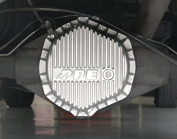 Heavy Duty Aluminum Rear Differential Cover GM/Dodge 2500HD/3500HD Black PPE Diesel
