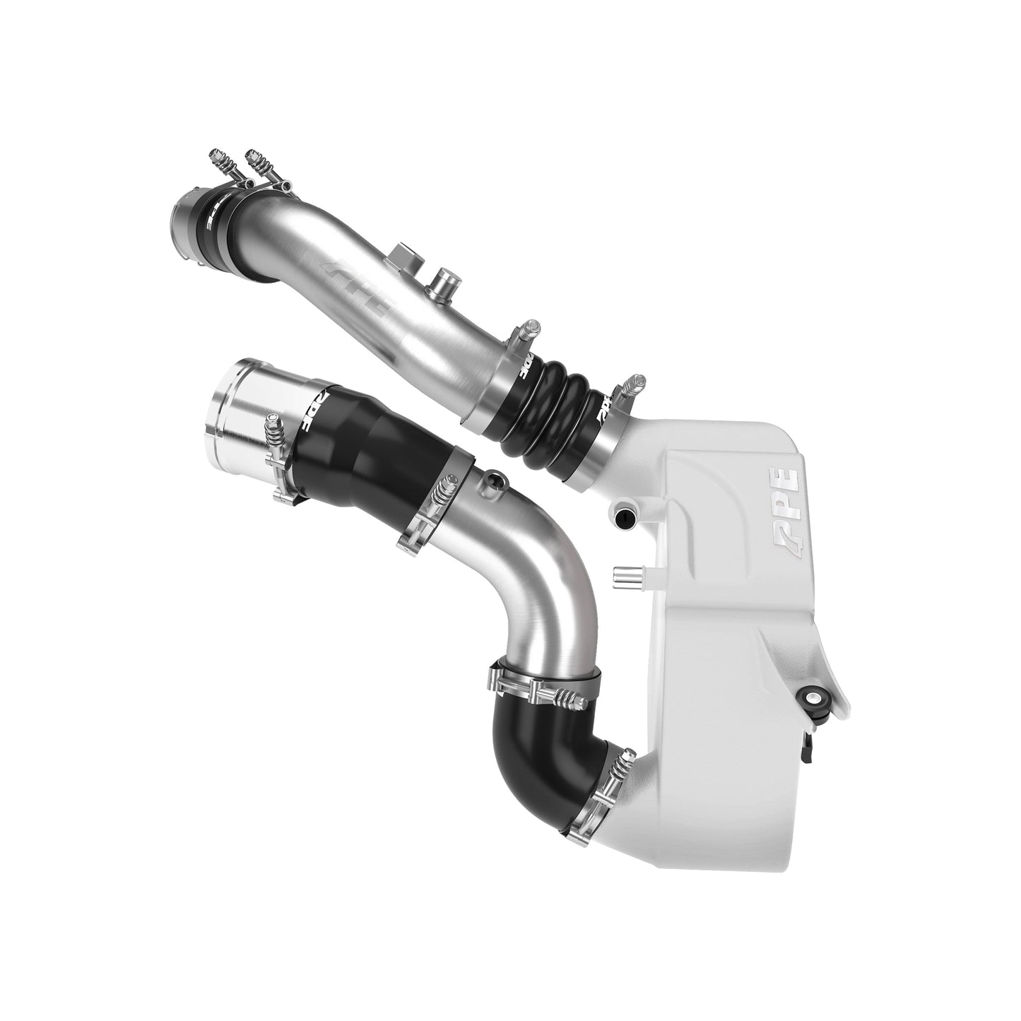 Air to Water Intercooler Kit - Ford 6.7L Power Stroke 2011-2026 - Raw I/C - Brushed Pipes 315045200