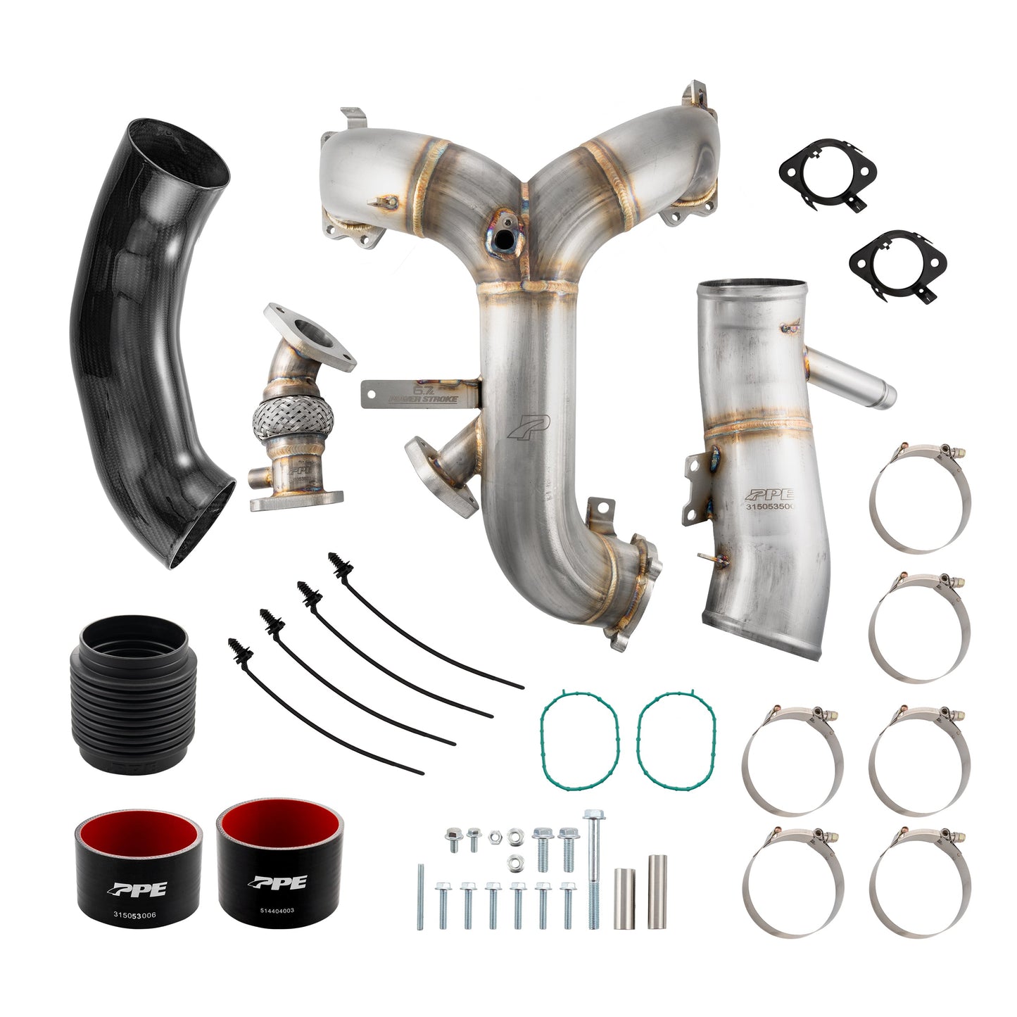 Turbo Inlet and Intake Manifold Kit - Ford 6.7L Power Stroke 2017-2019 - Raw 315053500