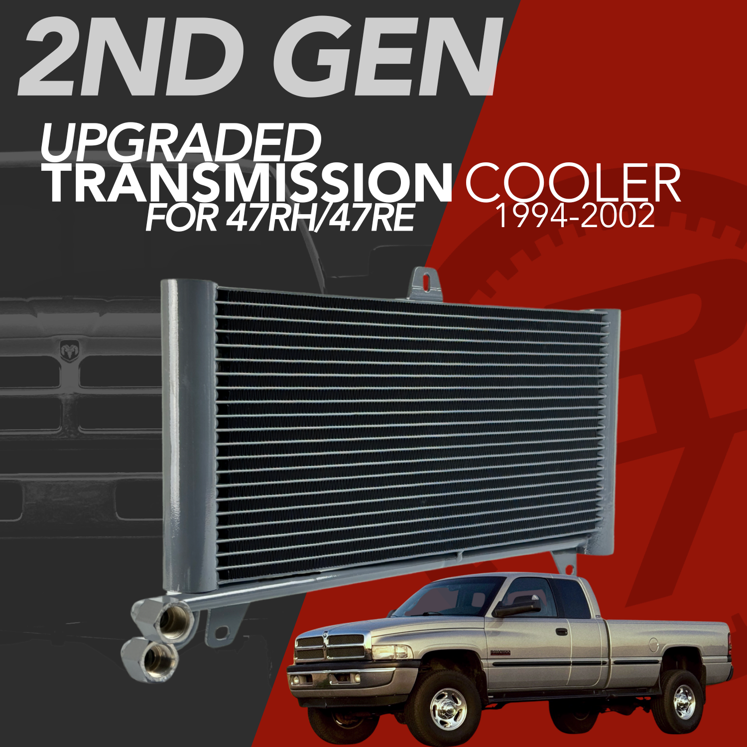 1994 - 2002 47RH / 47RE FLUIDYNE UPGRADED COOLER *REQUIRES TLK.47.9402 LINE KIT*