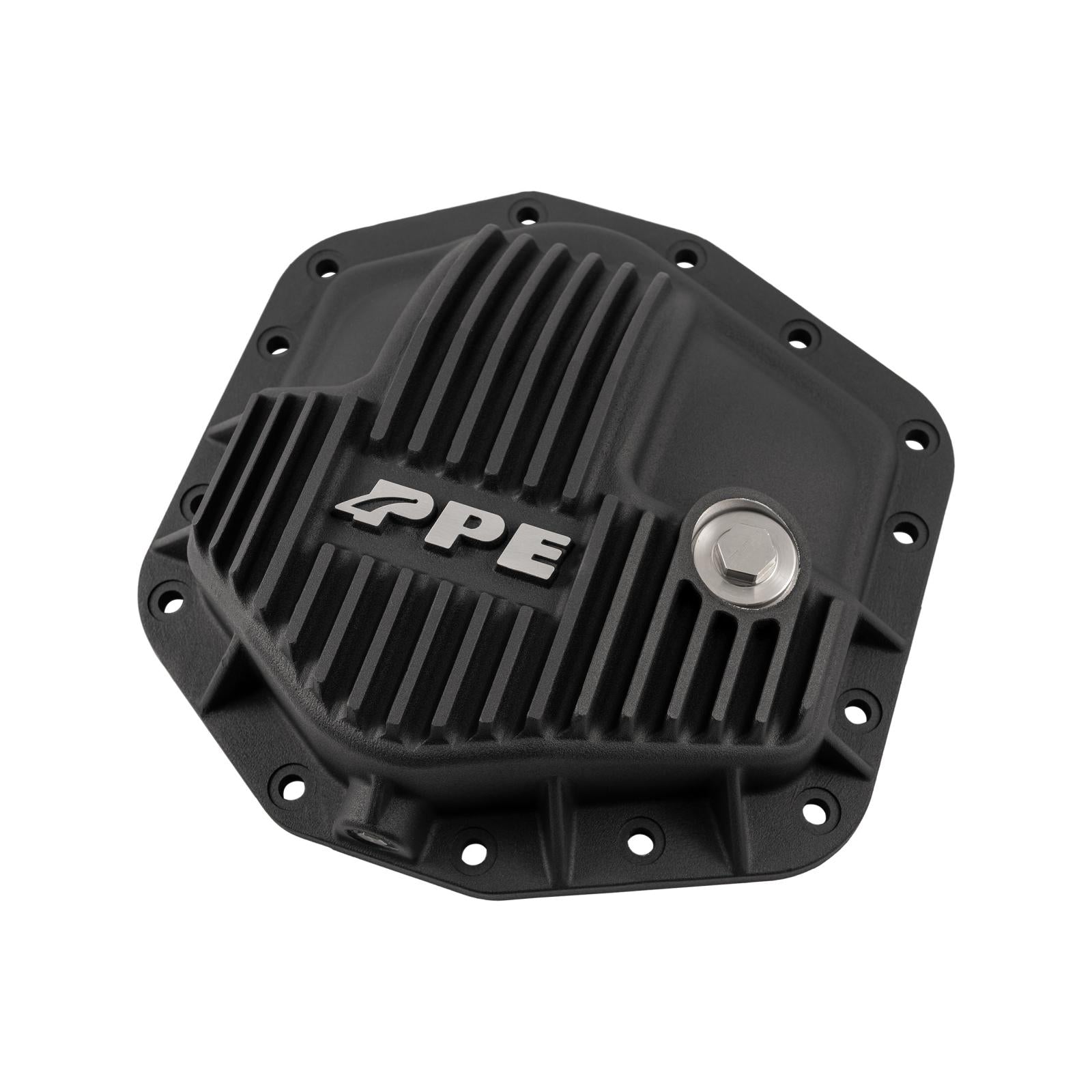23-25 Ford Super Duty Dana M235 -14 Bolt Heavy-Duty Cast Aluminum Front Differential Cover Black Pacific Performance Engineering