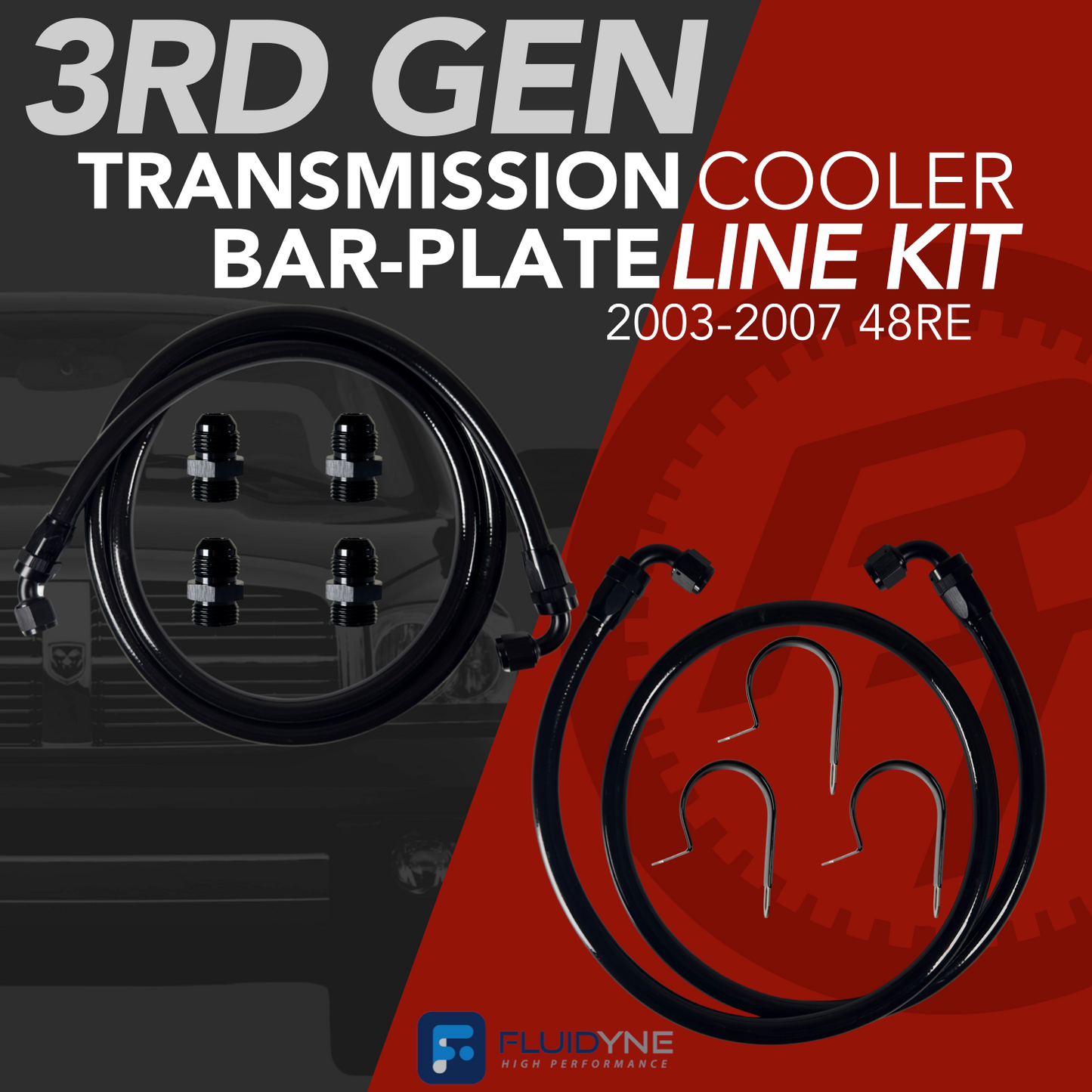 2003 - 2009 3RD GEN FLUIDYNE EXTREME DUTY BAR PLATE COOLER LINES