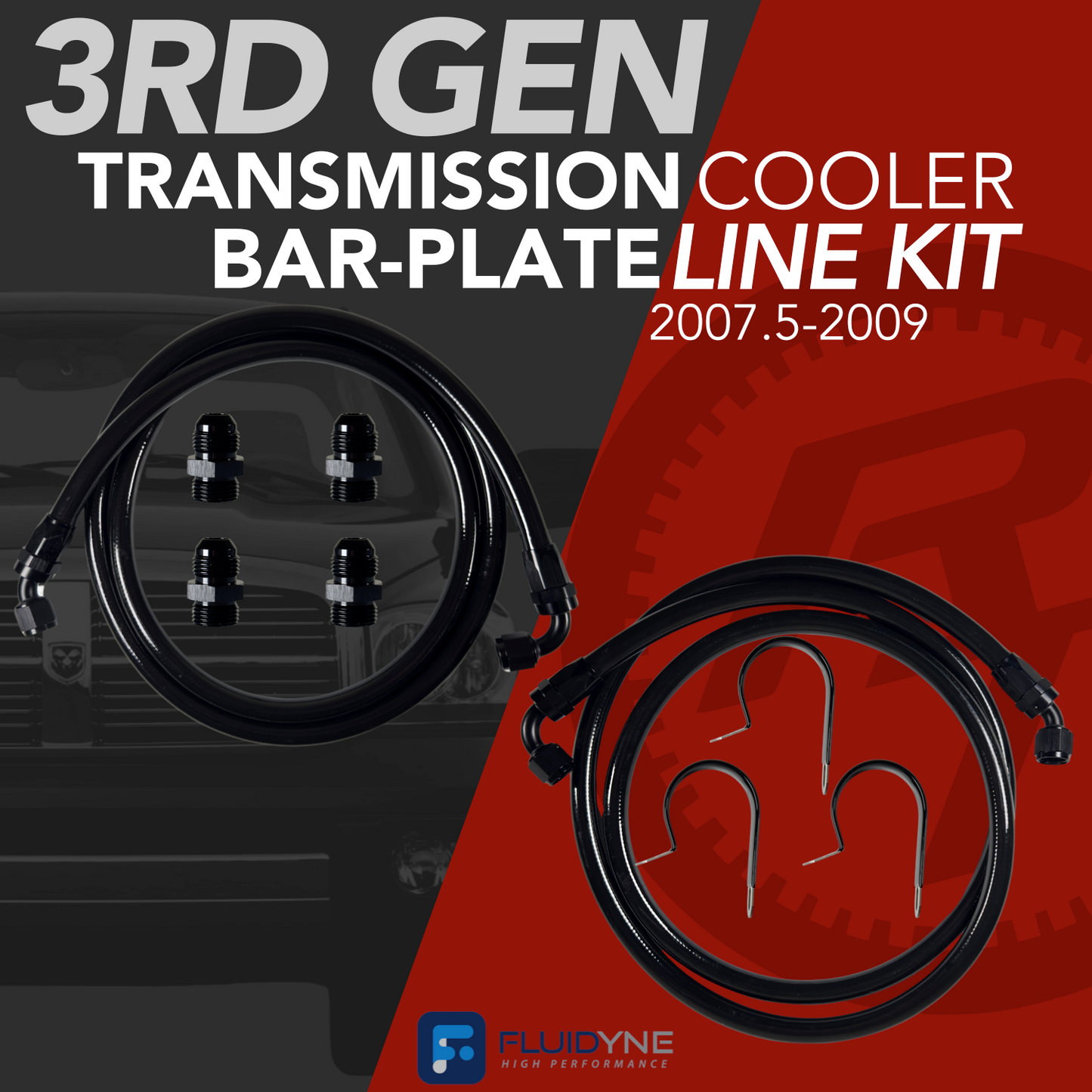 68RFE 07-09 Cooler Line Kit Bar Plate 