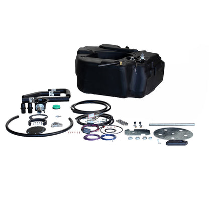 30 Gallons Fuel Tank. Complete Spare Tire Auxiliary Fuel System (STAFS™) for 2500 & 3500 Pickup Models with Cummins Engines 
For model years 2003 – 2012