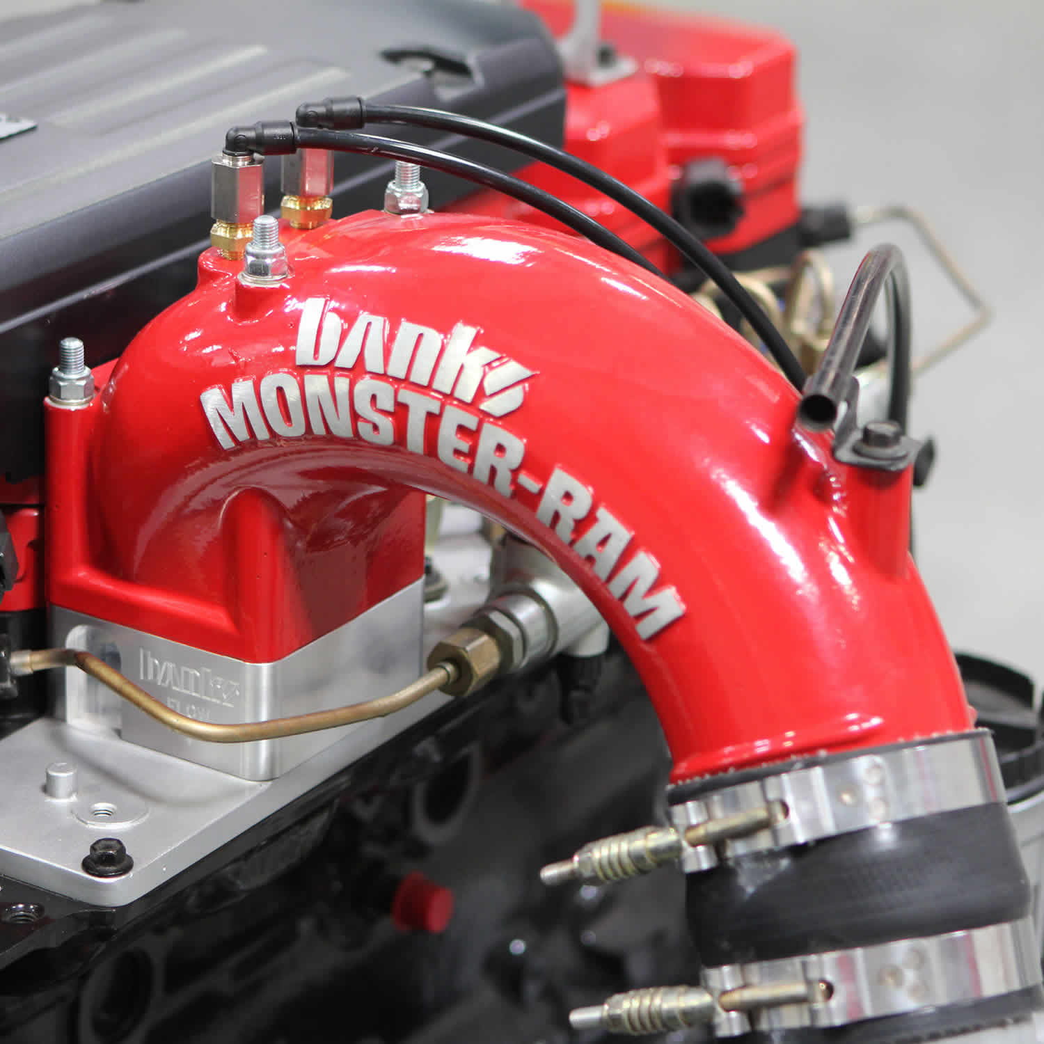 Monster-Ram Intake Elbow W/Boost Tube 98-02 Dodge 5.9L Banks Power
