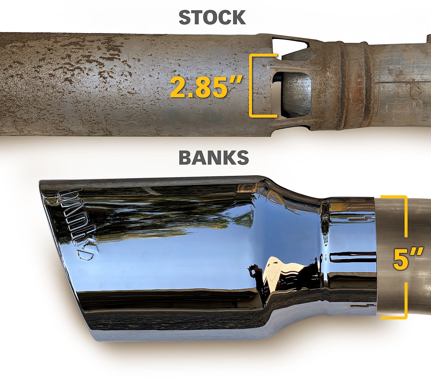 Monster Exhaust System Single Exit Black Tip for 20-23 Chevy/GMC 2500/3500 Banks Power