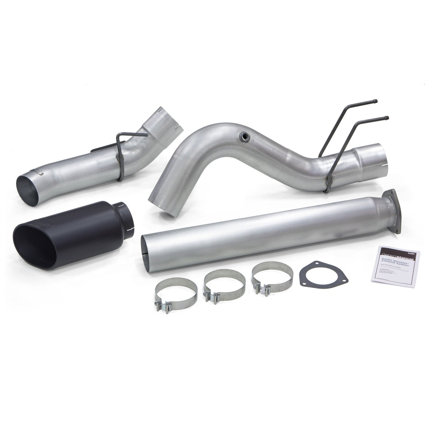 Monster Exhaust System 5-inch Single Exit Black Tip 17-25 Ford F250/F350/F450 6.7L Banks Power
