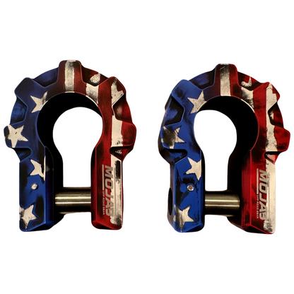 3/4'' Extreme duty Aluminum D-Shackle set (9T) (LIFETIME WARRANTY*)