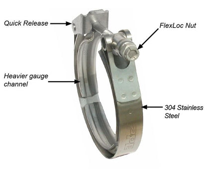 3.0 Inch QR Aluminum V-Band 8 Pc Set 2C 3M 3F PPE Diesel