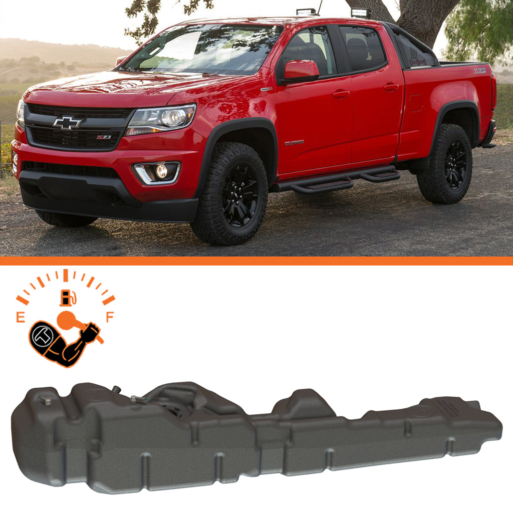 36 Gallons Fuel Tank. GM Mid-Sized Crew Cab and 6 ft. 2 in. Long Beds, 
2016-2022 Chevrolet Coloardo & 2016-2021 GMC Canyon