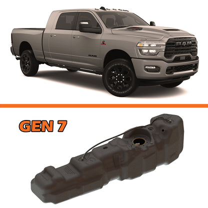 50 Gallons Fuel Tank. RAM Mega Cab, Short Bed 2025+