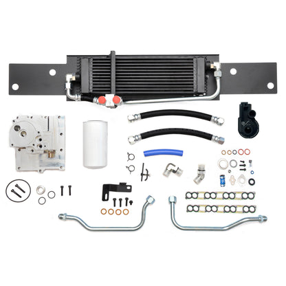 Bullet Proof Diesel Oil Cooler System, Air-to-Oil Engine Oil Cooler with Thermostat, 2003-2010 Ford E-Series 6.0L Power Stroke 90408000 - view 1
