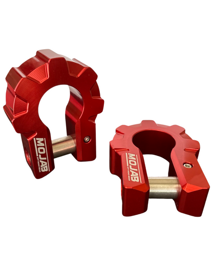 3/4'' Extreme duty Aluminum D-Shackle set (9T) (LIFETIME WARRANTY*)