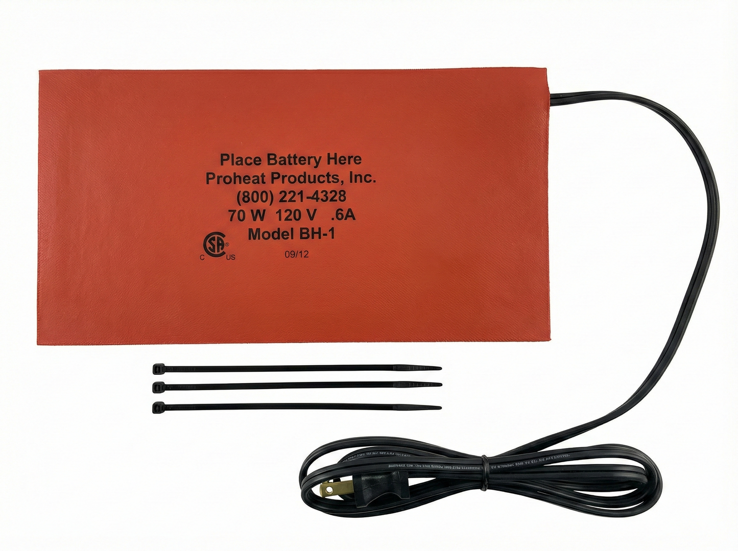 Proheat Battery Heater, Model BH-1