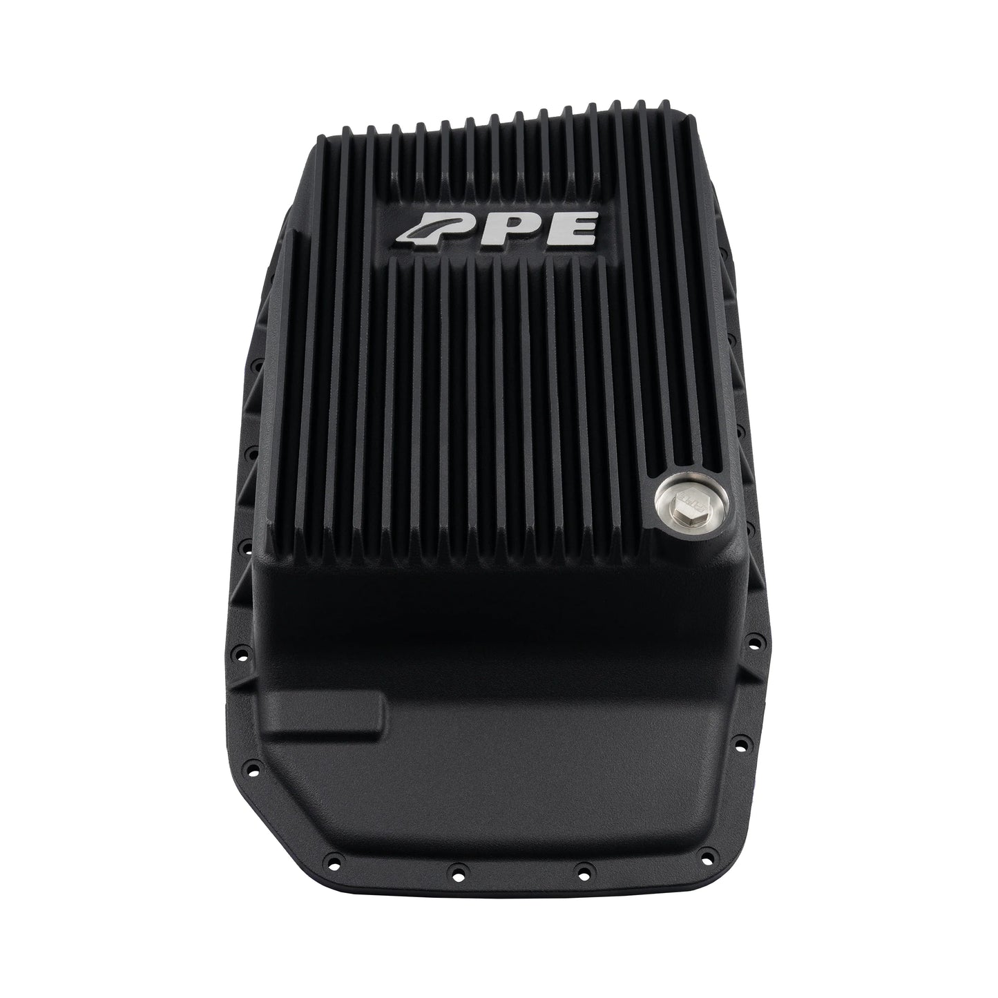 07-19 F150/Expedition/Navigator, 17-19 Super Duty 6R80/6R100 Cast Aluminum Transmission Pan Black Pacific Performance Engineering 328051220