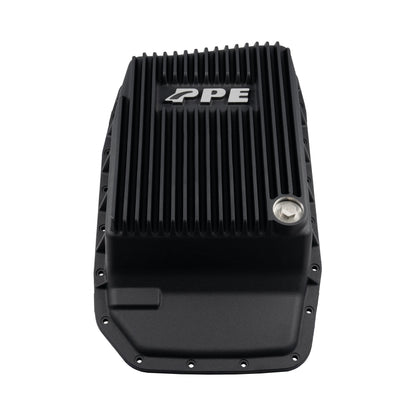 07-19 F150/Expedition/Navigator, 17-19 Super Duty 6R80/6R100 Cast Aluminum Transmission Pan Black Pacific Performance Engineering 328051220