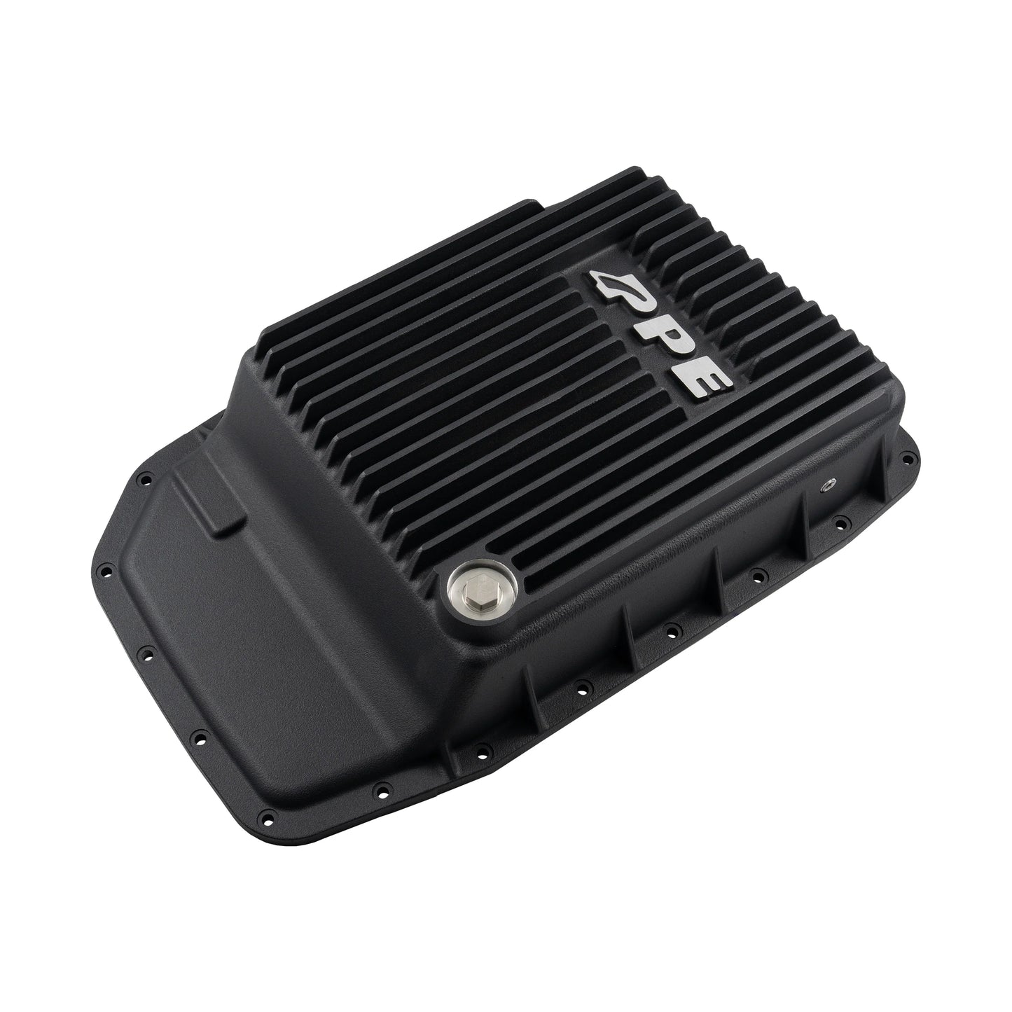 07-19 F150/Expedition/Navigator, 17-19 Super Duty 6R80/6R100 Cast Aluminum Transmission Pan Black Pacific Performance Engineering 328051220