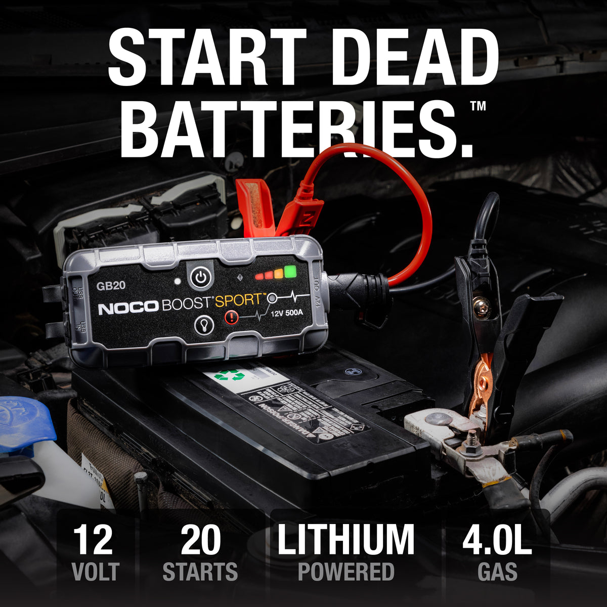 NOCO GB20 Boost 12V 500A Jump Starter - view 2