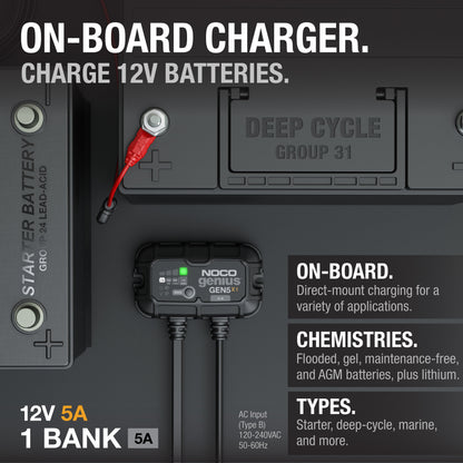 NOCO GEN5X1 1-Bank 5A Onboard Battery Charger - view 2