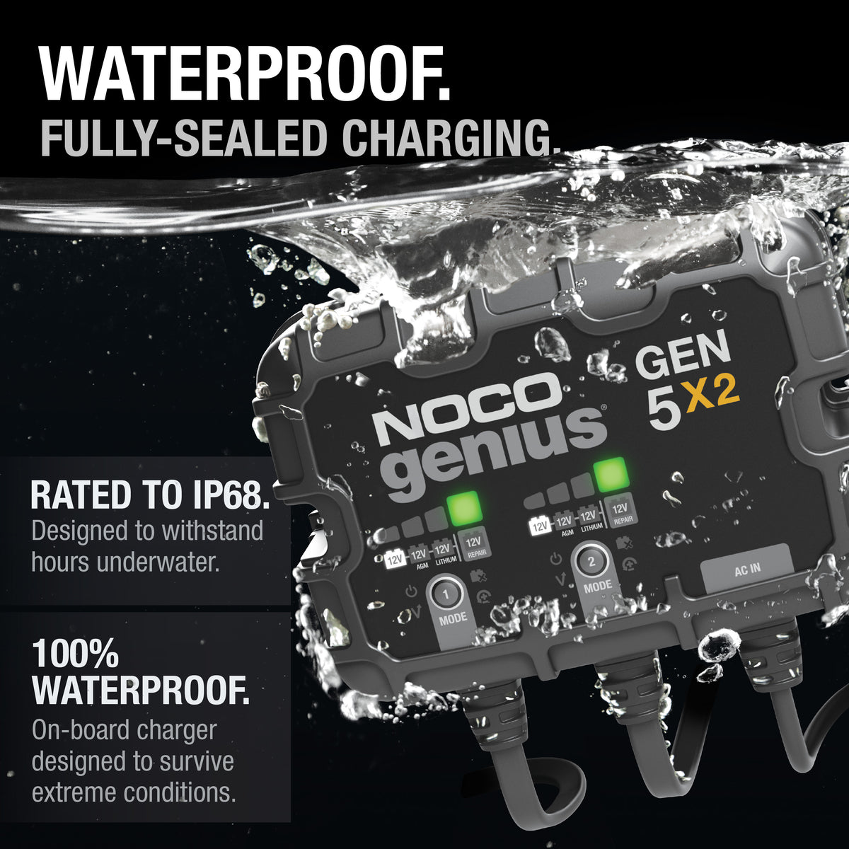 NOCO GEN5X2 2-Bank 10A Onboard Battery Charger - view 3