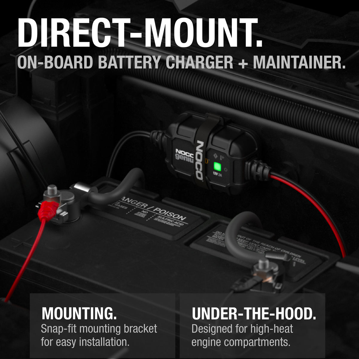 NOCO GENIUS2D 2A Direct-Mount Battery Charger - view 2