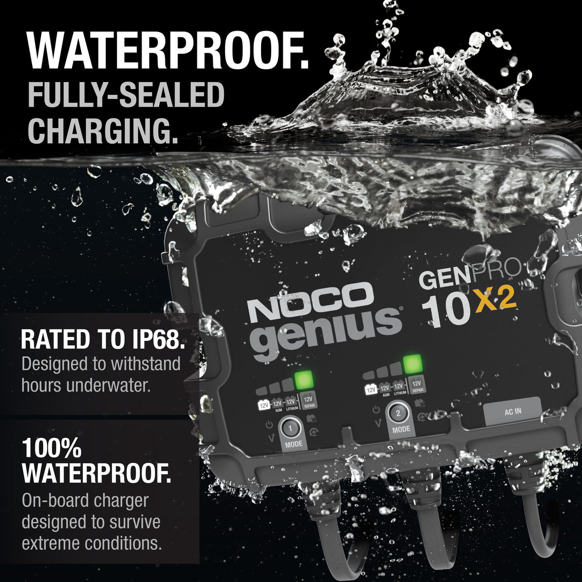 NOCO GENPRO10X2 2-Bank 20A Onboard Battery Charger - view 3
