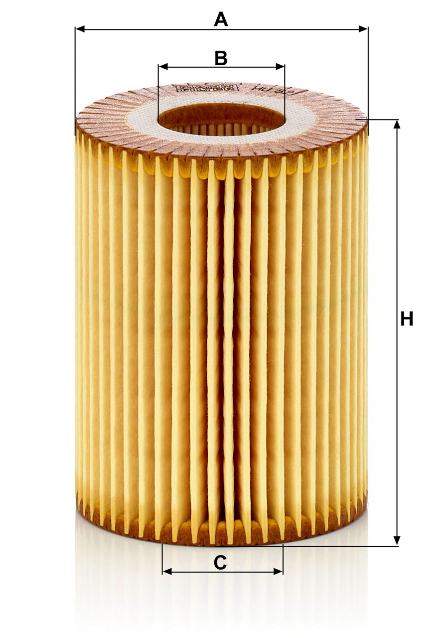 MANN-FILTER HU 821 X Oil Filter Element, Metal-Free, 2007-2022 Mercedes-Benz Sprinter 2500/3500 3.0L V6 Diesel OM642 - view 2