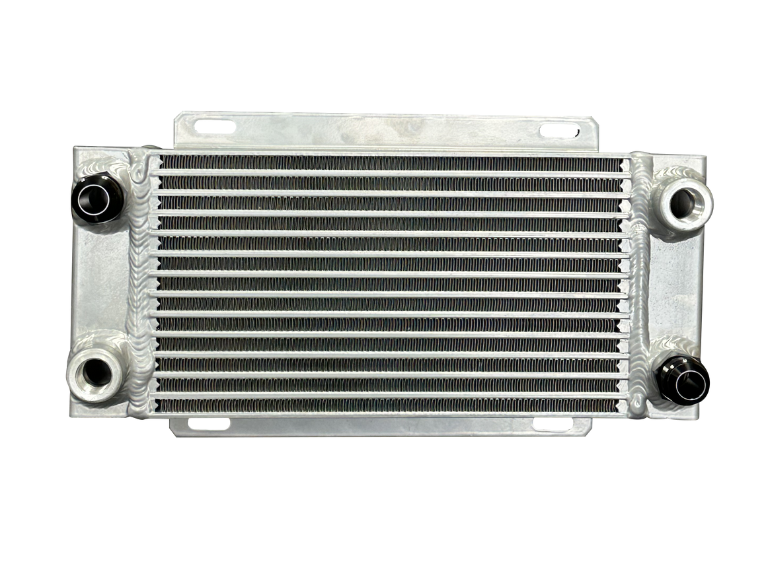 Fluidyne Bar Plate 416/417 Series Oil Coolers, 15 Inches x 6.375 Inches x 3 Inches - 30416 Series Oil Cooler 15 Inches x 6-3/8 Inches x 2.75 Inches With 12AN fittings Single Pass