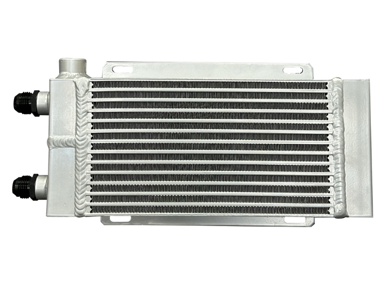 Fluidyne Bar Plate 416/417 Series Oil Coolers, 15 Inches x 6.375 Inches x 3 Inches - 30417 Series Oil Cooler 15 Inches x 6-3/8 Inches x 2.75 Inches With 12AN fittings Dual Pass