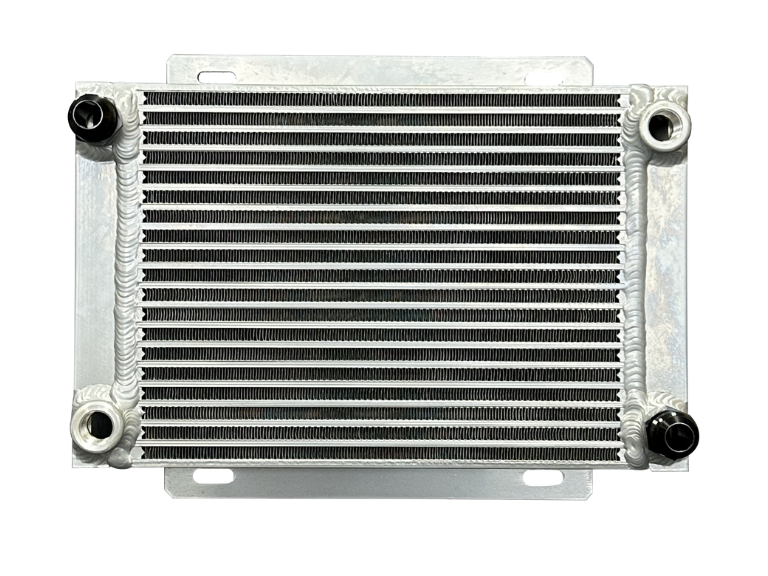 Fluidyne 616/617 Series Bar Plate Engine Oil Coolers 14.75 Inches x 9.25 Inches x 3 Inches - 30616 Series Oil Cooler 14.75 Inches x 9.25 x 3 Inches , ½ Inches NPT and 12AN fittings Single Pass