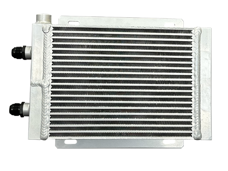 Fluidyne 616/617 Series Bar Plate Engine Oil Coolers 14.75 Inches x 9.25 Inches x 3 Inches - 30617 Series Oil Cooler 14.75 Inches x 9.25 x 3 Inches , ½ Inches NPT and 12AN fittings Dual Pass