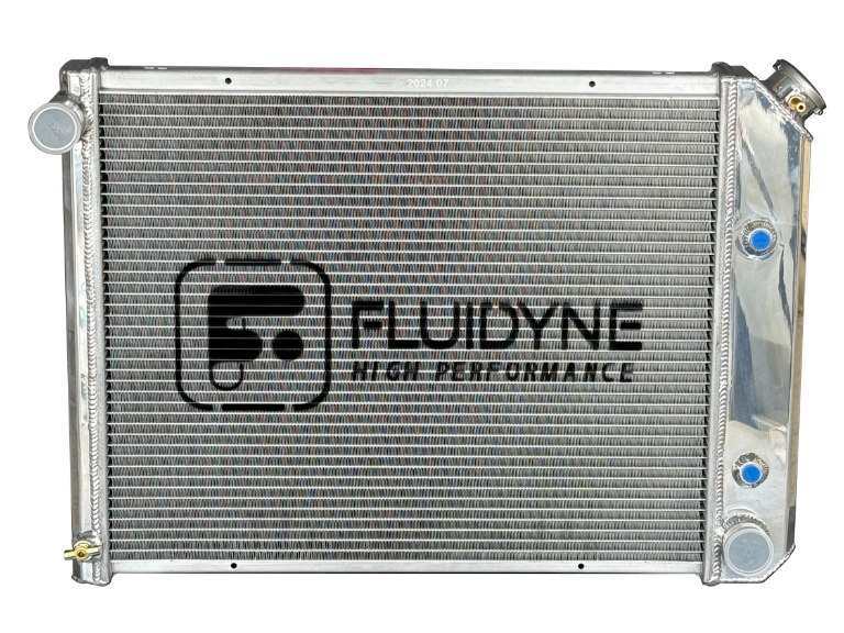 1968-1974 X Body GM Chevy Automatic Polished Aluminum Radiator 27x18 - 1968-1974 X Body GM Chevy 3 Row Automatic Polished Aluminum Radiator 27x18