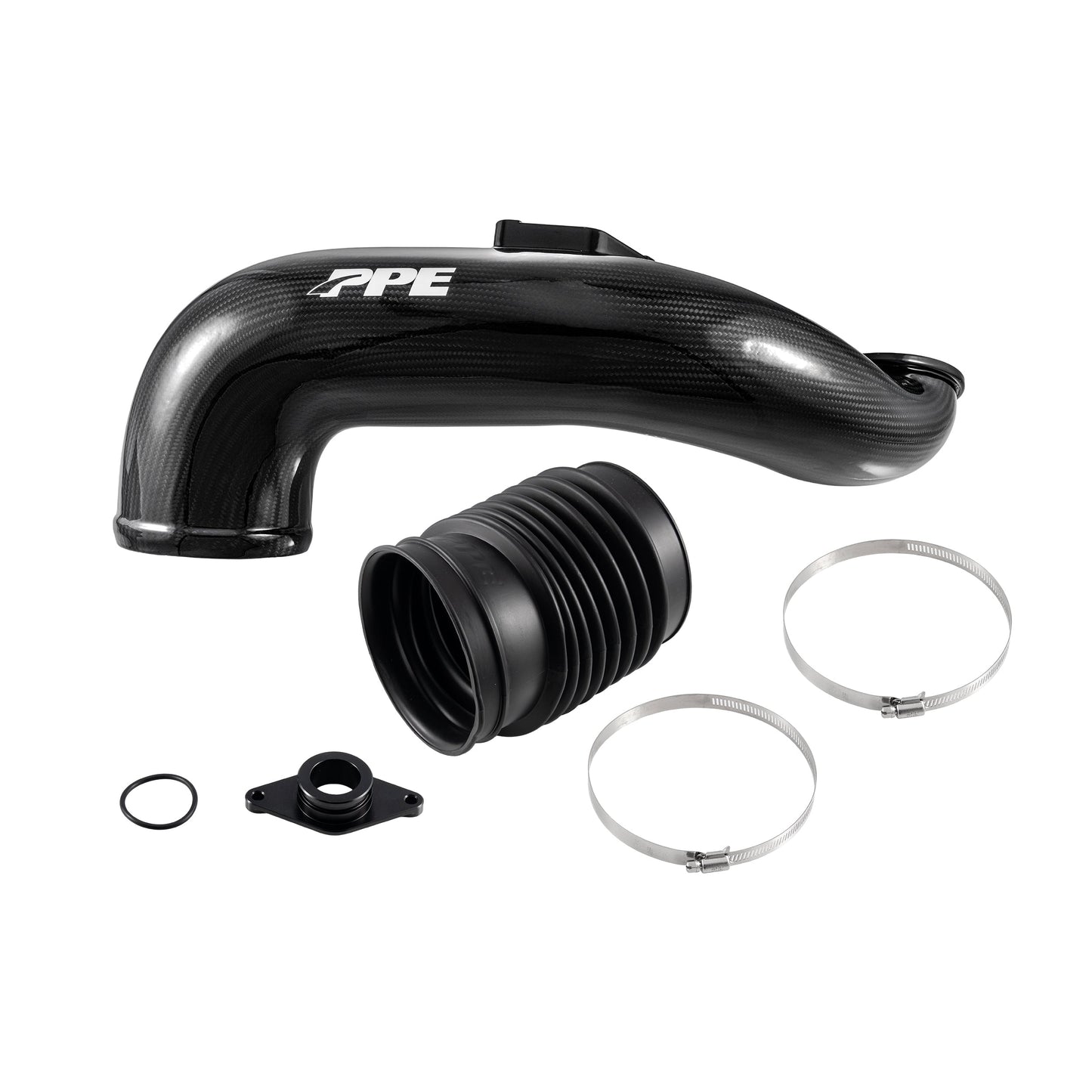 Turbo Inlet Upgrade Kit - GM 6.6L Duramax LML 2011-2016 - Carbon Fiber Weave 115005060