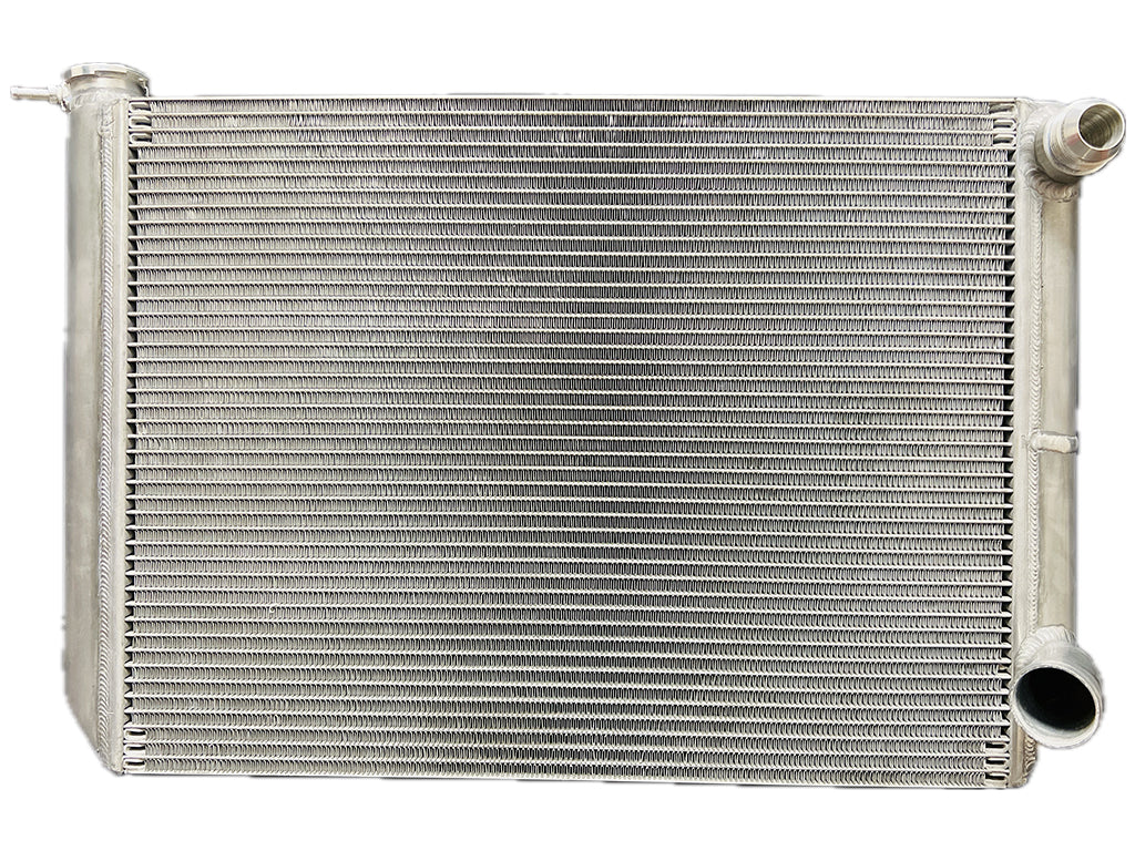 Late Model Dirt Double Pass 4 Row Aluminum Radiator, 27.25 x 17.9" x 2.375"