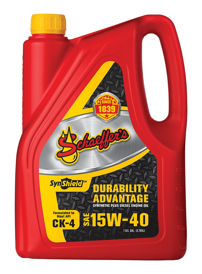 Schaeffer 0700 SynShield Durability Advantage 15W-40 diesel engine oil, 1 gallon