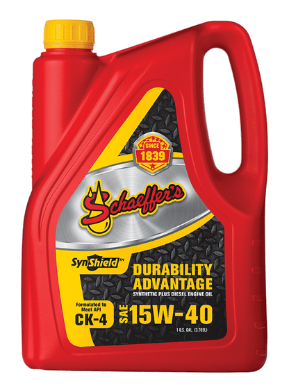 Schaeffer 0700 SynShield Durability Advantage 15W-40 diesel engine oil, 1 gallon