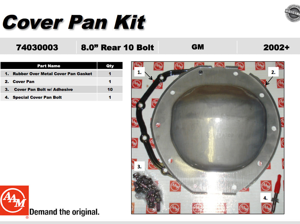 AAM 8.0" 10 Bolt Differential Cover Kit - GM Colorado, Canyon 2004-2012 74030003