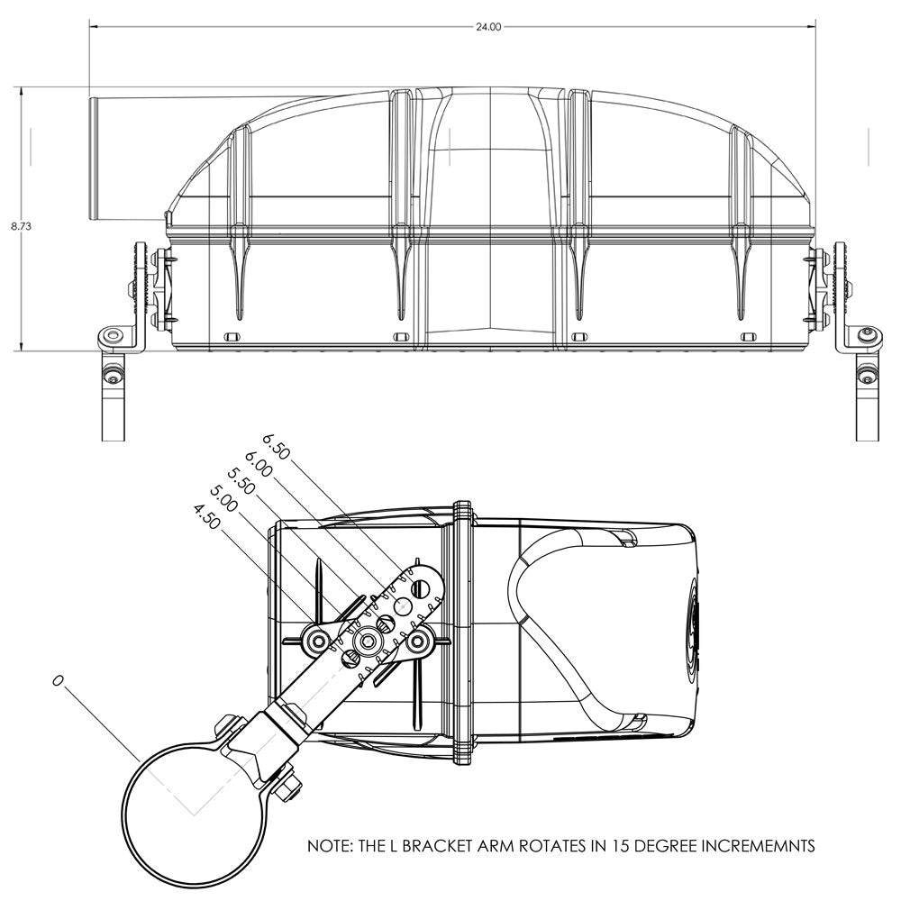 Particle Separator (Roll Bar Mounted) for 2022-2024 Polaris Turbo R, 2020-2025 RZR Pro XP, 2025 RZR Pro S - 4